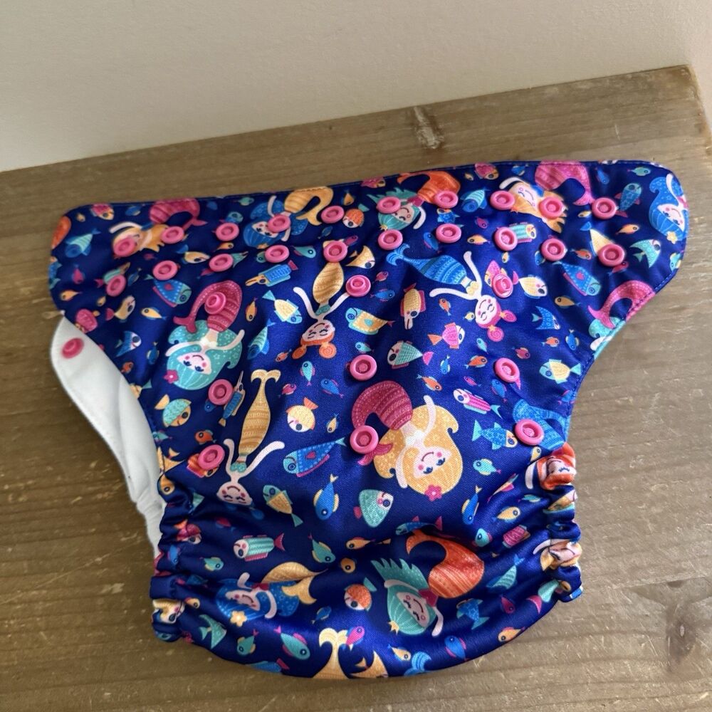 Mama Koala Mermaid Under The Sea Pocket Cloth Diaper New